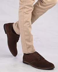 Woodland Men Round-Toe Perforated Leather